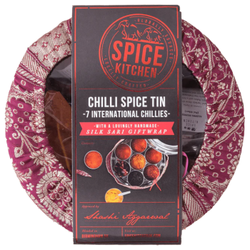 International Chilli Collection Tin with 7 Chillies ( Masala Dabba )