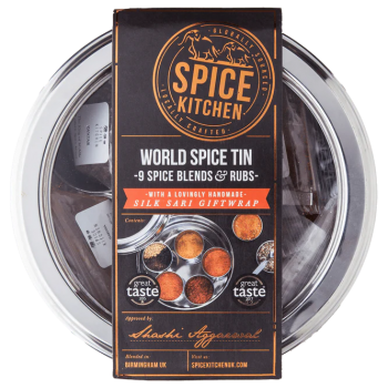 World Spice Blends and Rubs Tin with 9 Blends & Rubs ( Masala Dabba )