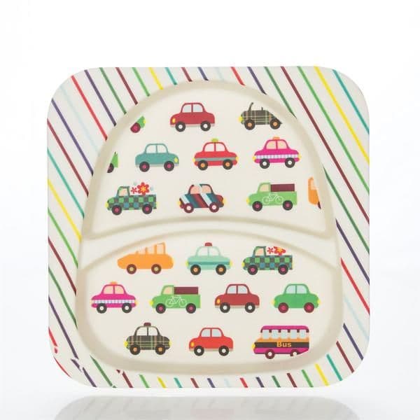 Bamboo Kids Plate - Cars