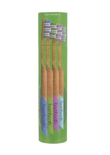 Bambooth Medium Toothbrush - 4 Pack
