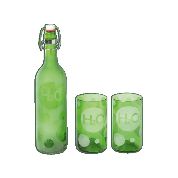 I Was A Bottle - H2O Water Bottle and Glasses Set