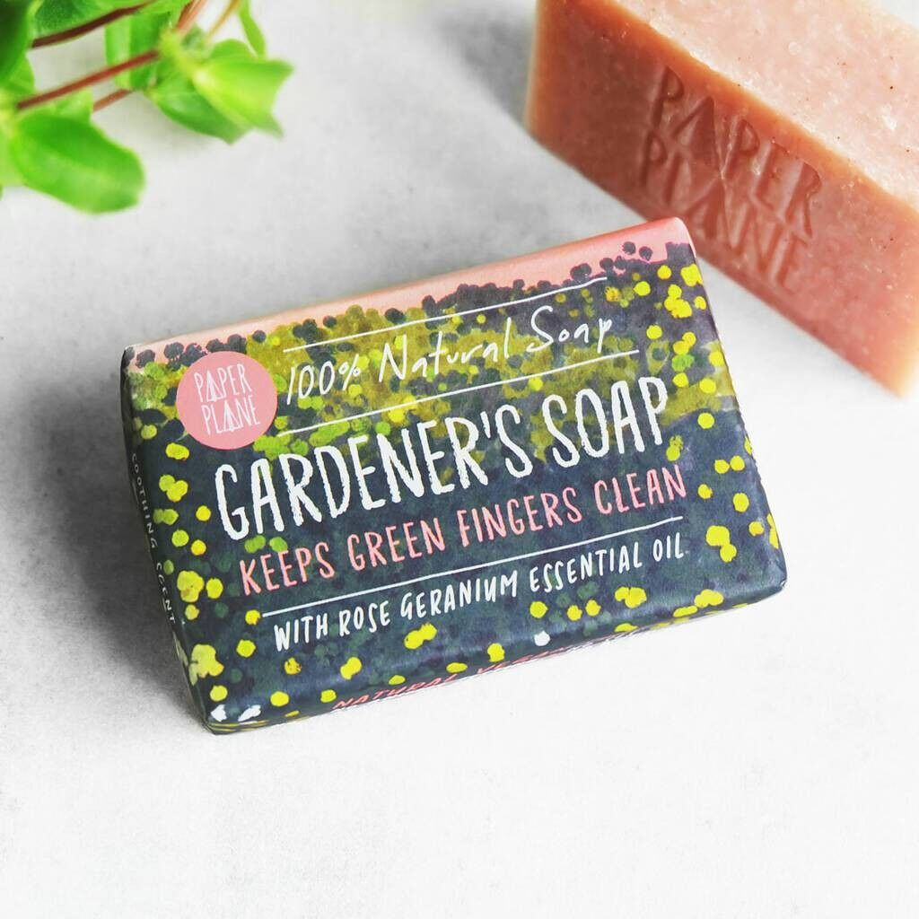 Paper Plane - Rose Geranium Gardener's Soap 100% Natural Vegan