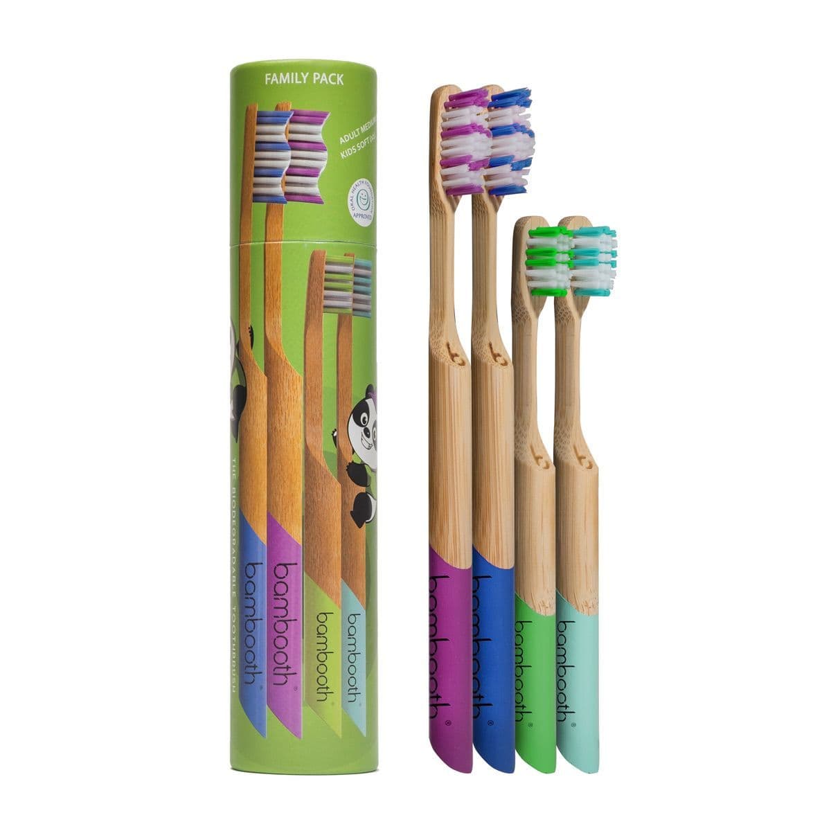 Bambooth Medium Toothbrush - Family Pack