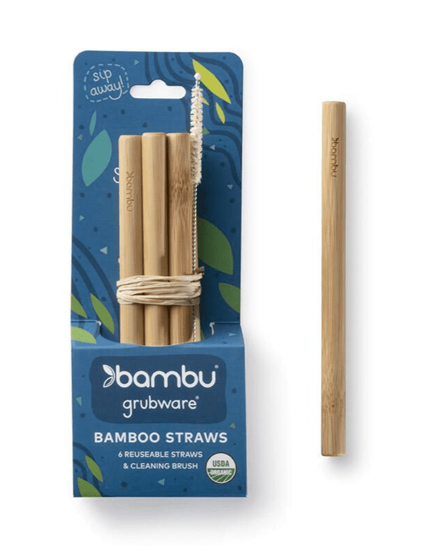 Bambu Straws Short 6 pk