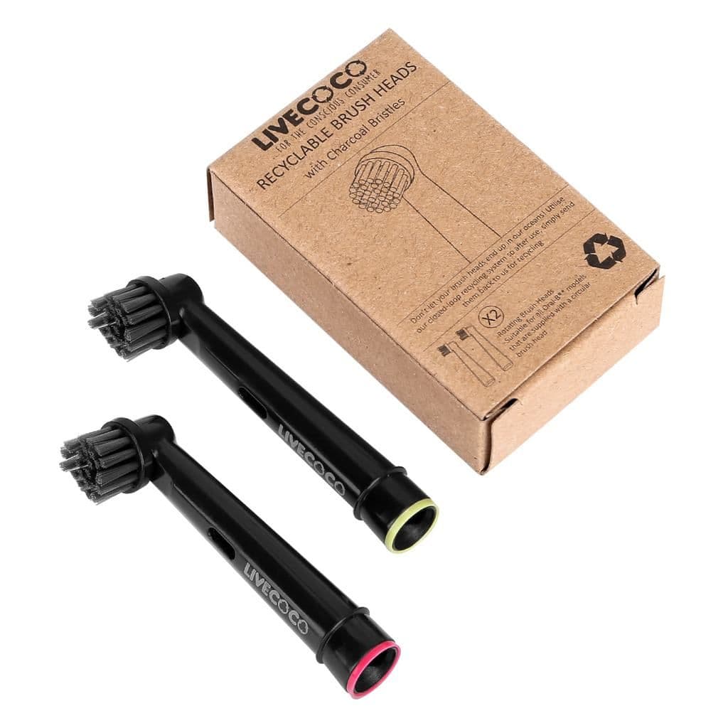 LiveCoCo Recyclable Brush Heads Charcoal