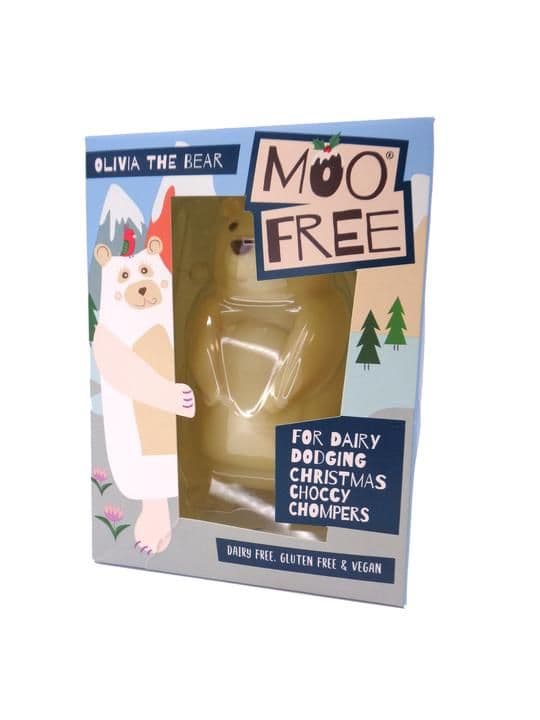 Moo Free Olivia Vegan White Chocolate Christmas Bear