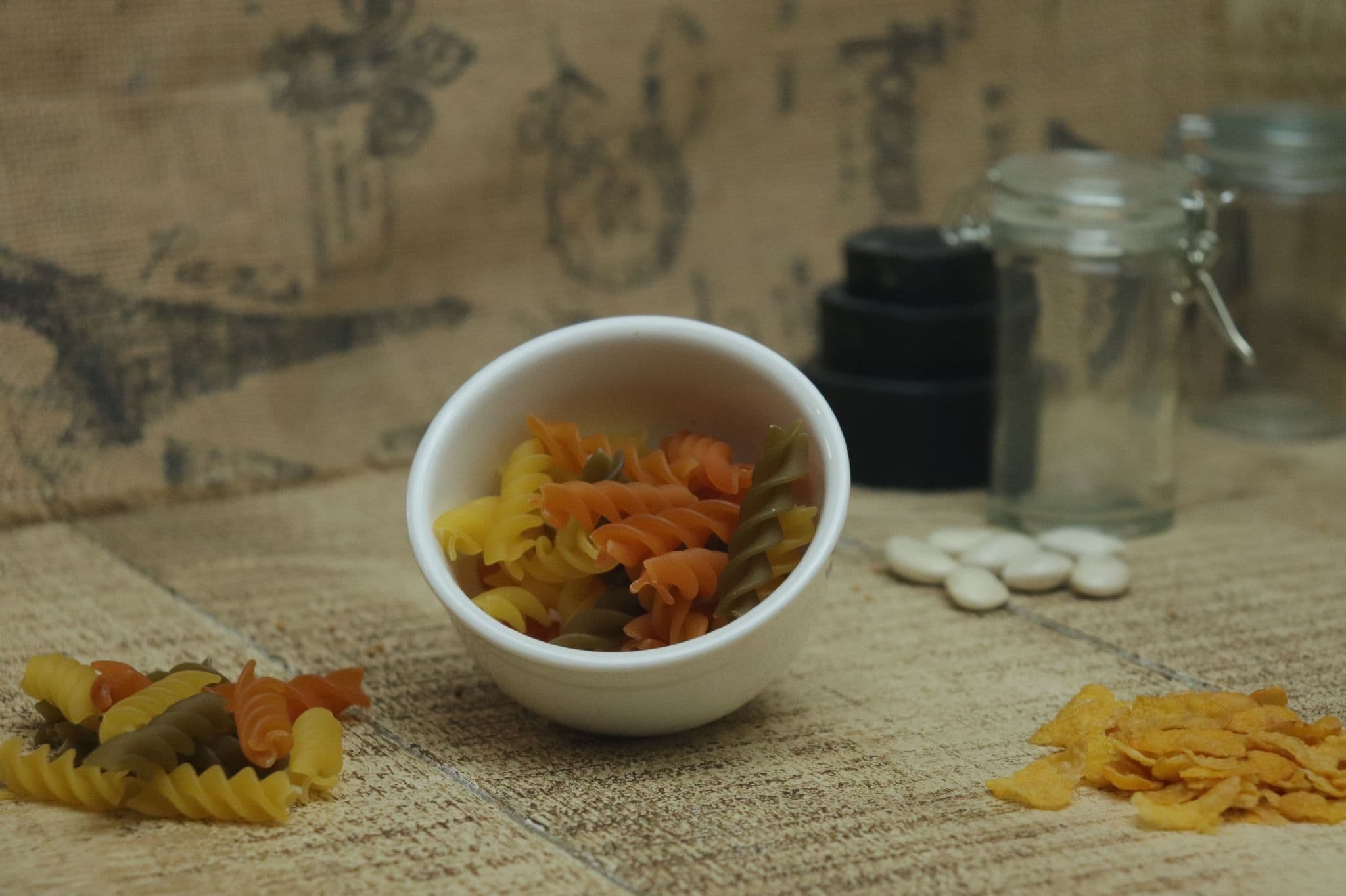 Tricolour Fusilli Pasta